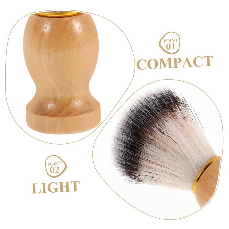 3Pcs Mens Soft Bristle Shaving Brush For Gentle Beard Grooming And Facial Cleansing - Image 3